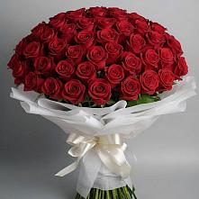 Букет 101 Красная роза Блэк Мэджик в Ангарске