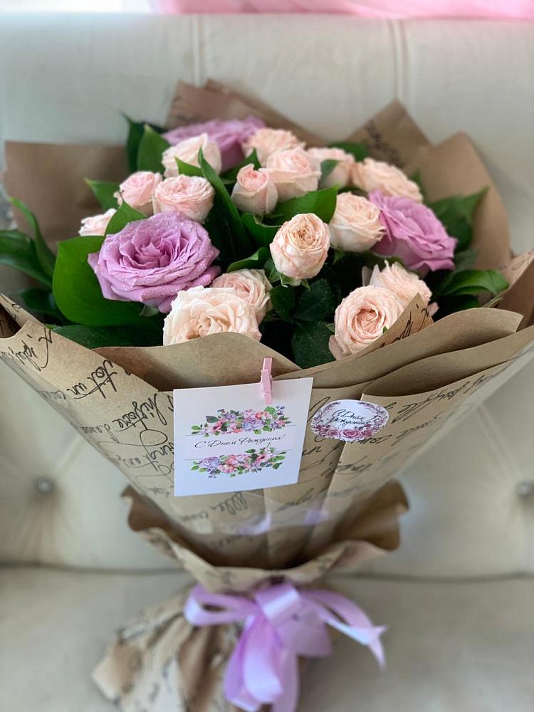 Букет розовая сирень в Ангарске Букет цветов из: Розы в Ангарске