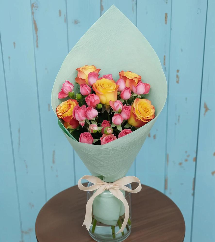 Букет Отличное настроение в Ангарске Букет цветов из: Розы в Ангарске