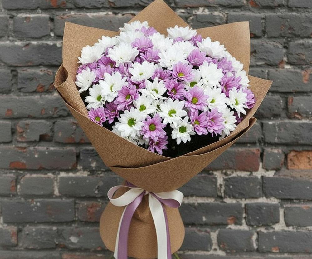 Букет грани совершенства в Ангарске Букет цветов из: Хризантемы в Ангарске
