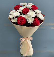 Букет цветов из:  Розы и Хризантемы в Ангарске