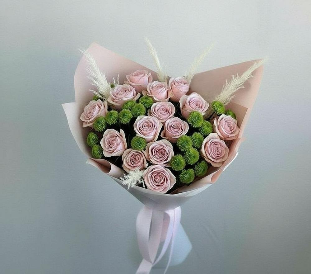 Букет доброе утро в Ангарске Букет цветов из: Розы и Хризантемы в Ангарске