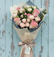 Букет нежный и розовый в Ангарске Букет цветов из:  Розы в Ангарске