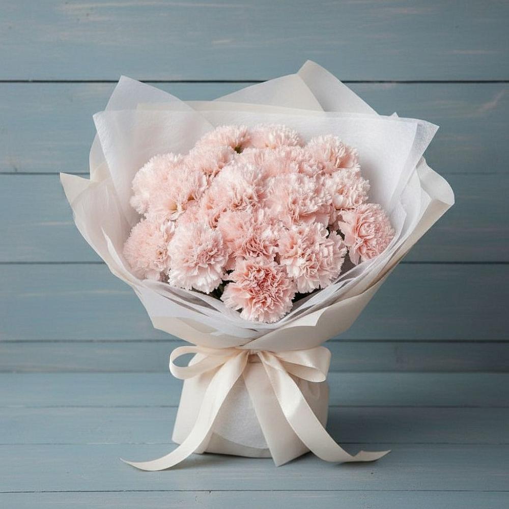 Букет розовые гвоздики в Ангарске Букет цветов из: Гвоздики в Ангарске